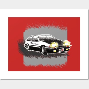 AE-86 Initial D Posters and Art